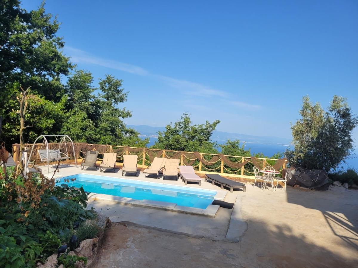 Ferienwohnung Mit Pool Kroatien Mit Meerblick Und Pool Lovran Extérieur photo
