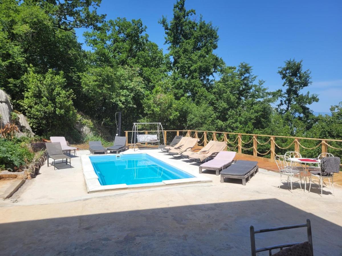 Ferienwohnung Mit Pool Kroatien Mit Meerblick Und Pool Lovran Extérieur photo
