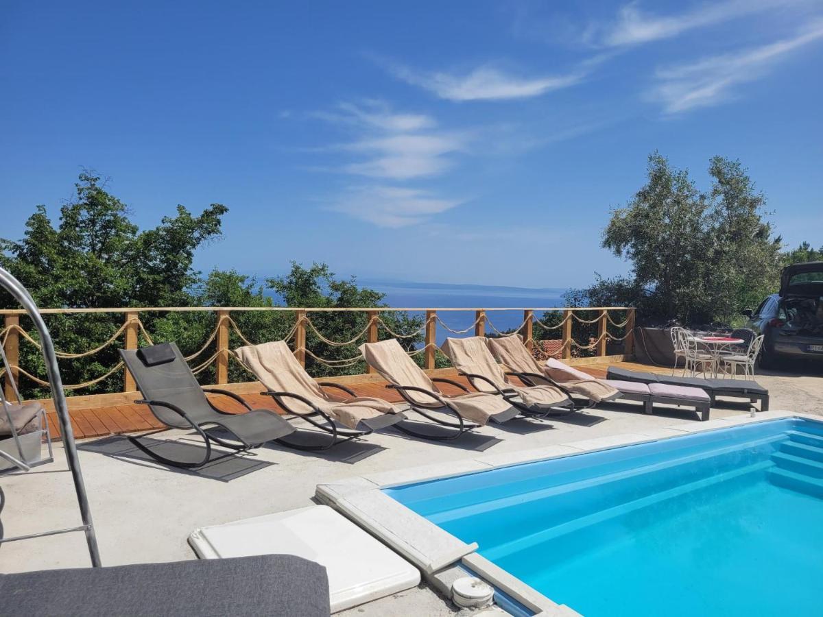 Ferienwohnung Mit Pool Kroatien Mit Meerblick Und Pool Lovran Extérieur photo
