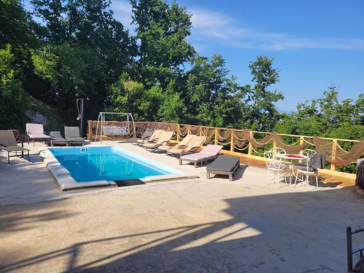 Ferienwohnung Mit Pool Kroatien Mit Meerblick Und Pool Lovran Extérieur photo