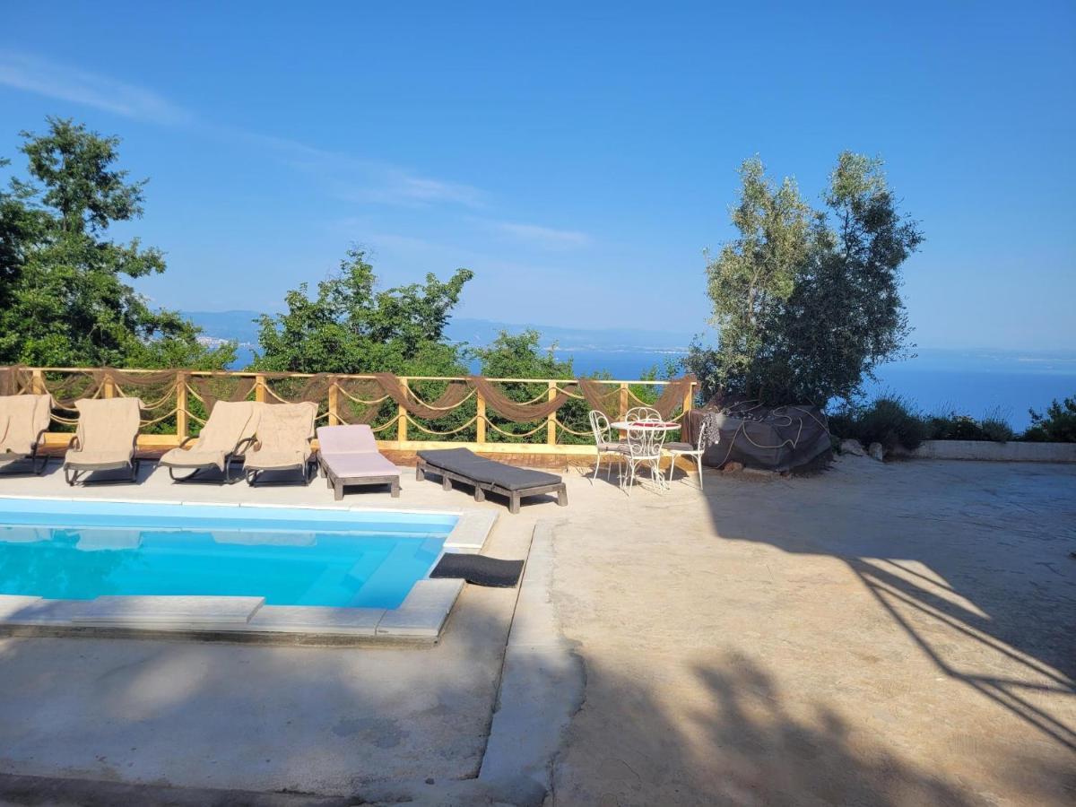 Ferienwohnung Mit Pool Kroatien Mit Meerblick Und Pool Lovran Extérieur photo